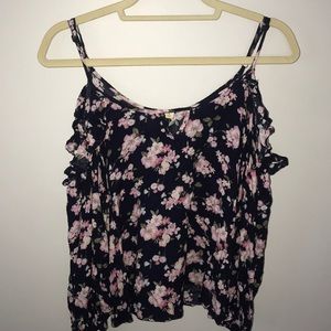 HOLLISTER Spaghetti strap, cold shoulder blouse